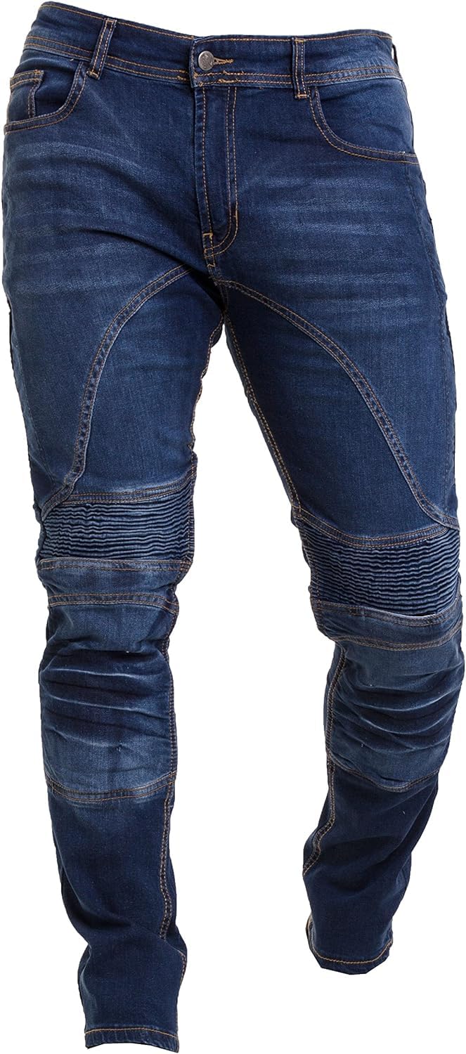Rider Protec® Men's Motorcycle Jeans Aramid Protective Linning Motorbike Denim Jeans Riding Pants with Removable Armour Biker Trousers for Men — view 14