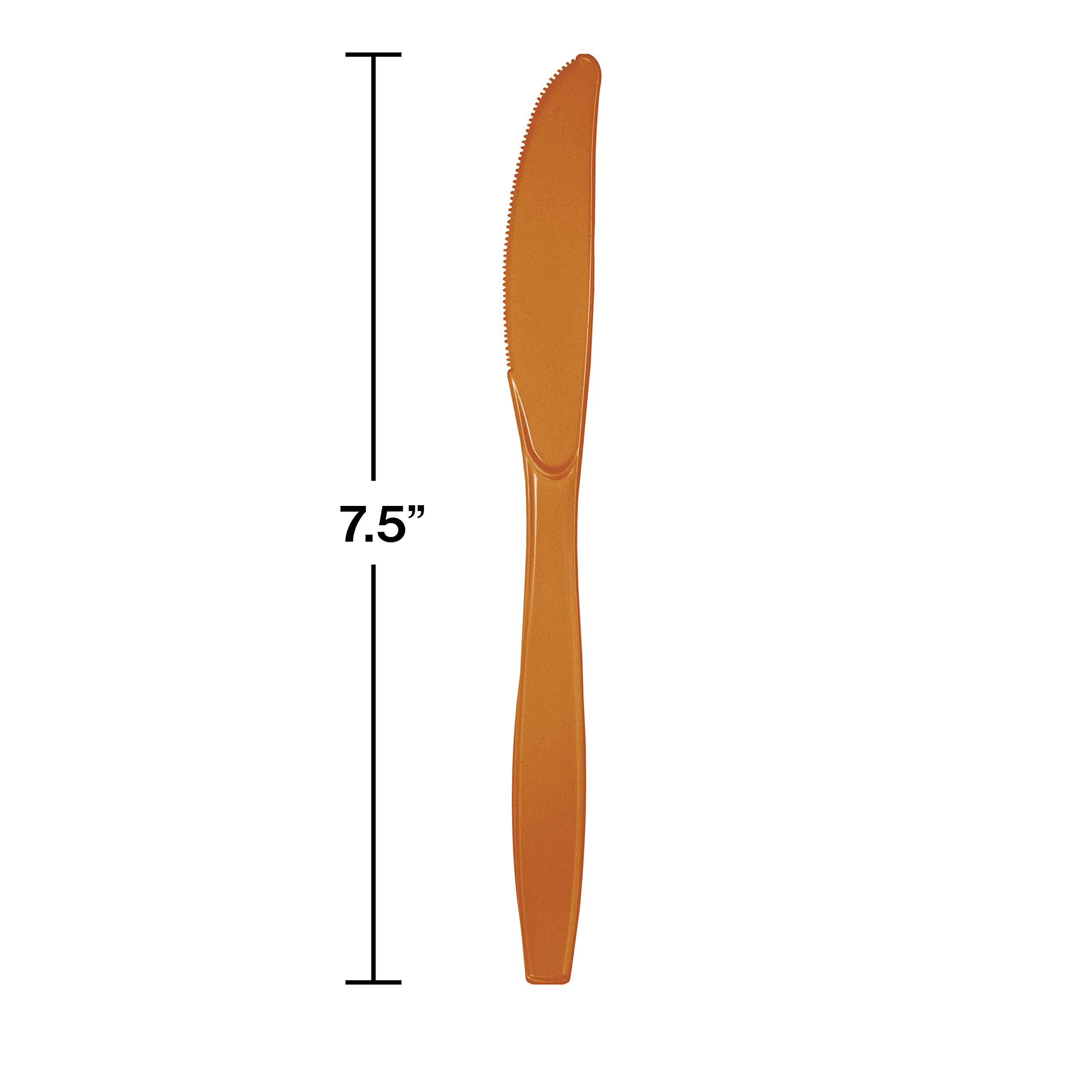 Creative Converting 288 Count Premium Touch of Color Plastic Knives, Pumpkin Spice