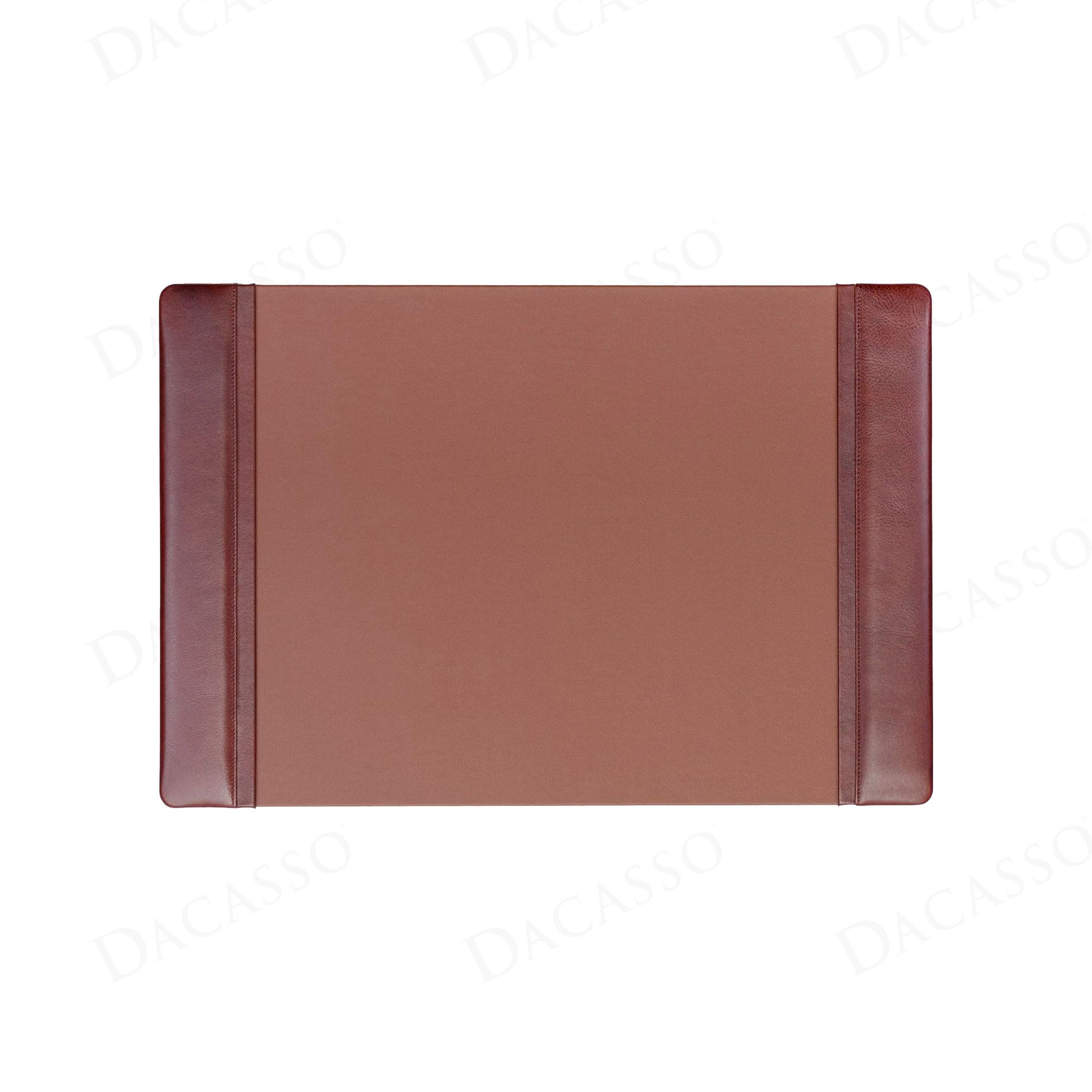 Dacasso Schreibunterlage aus Leder mit Seitenschienen, 64,8 x 43,8 cm, Mokka-Leder