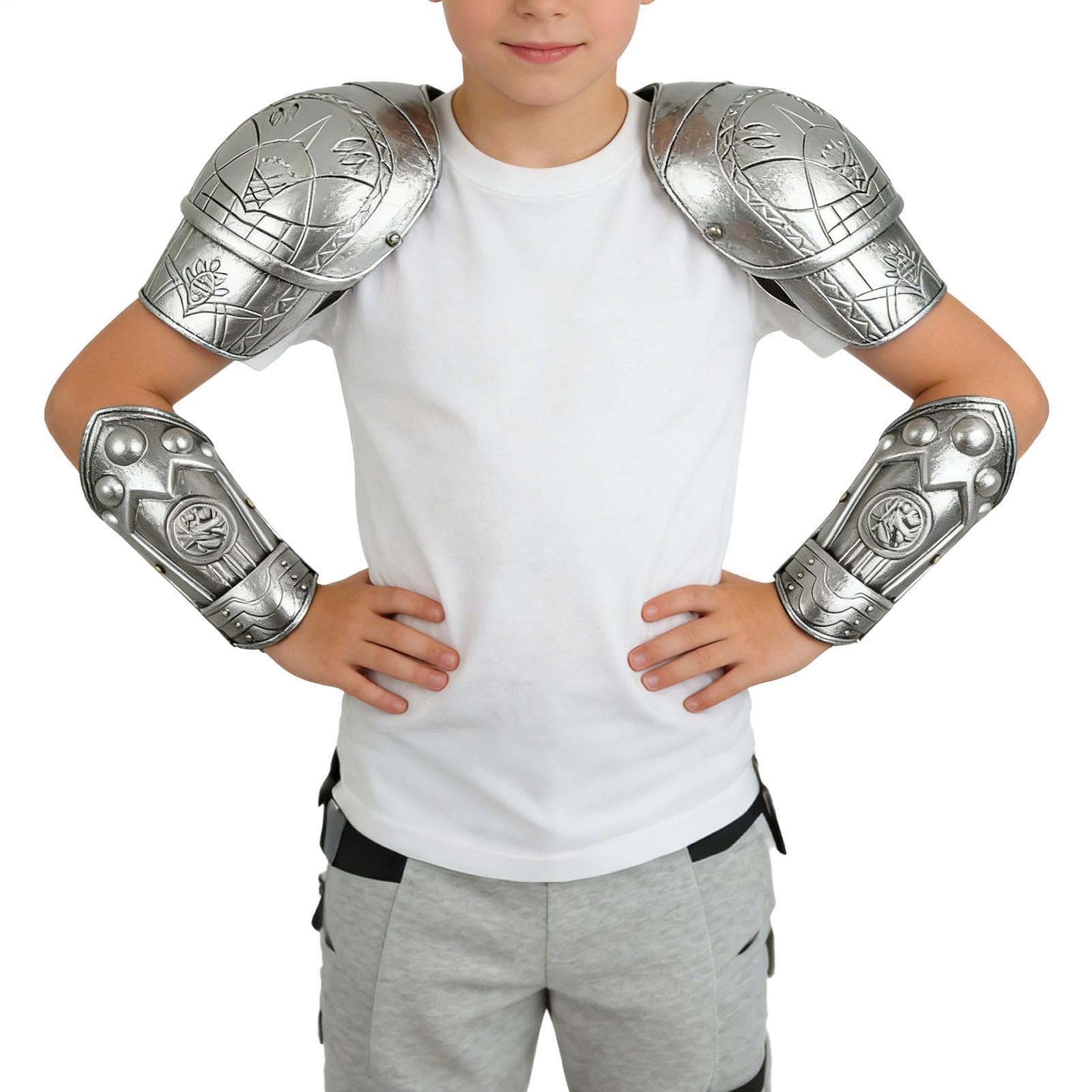 Roman Knight Costume - Lightweight Historical Outfit for Kids | Long Lasting Cosplay Uniform with Durable Fabric, Boys Knight Costume for Bonfire Events Halloween Party Festival