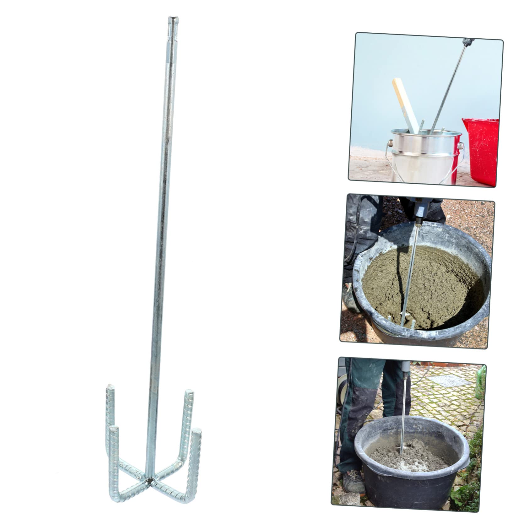 HOMSFOU Varilla Mezcladora para Taladro Eléctrico Accesorio para Mezclar Cemento Mortero Yeso Pintura 20 Pulgadas Barra De Agitación para Herramientas Eléctricas 1 Pieza