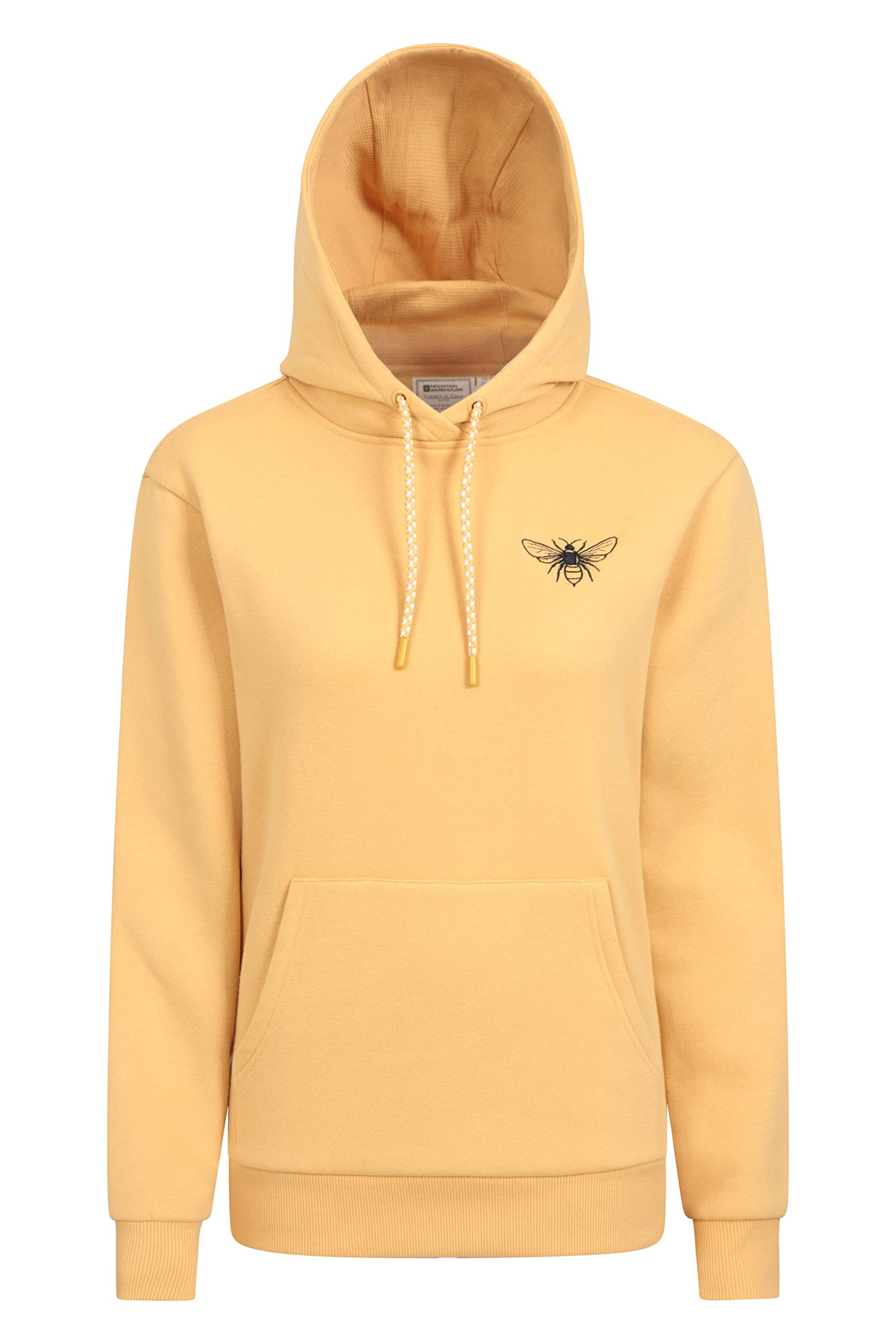 Mountain WarehouseWomens Embroidered Bee Hoodie - Cotton Blend Ladies Sweatshirt with Elasticated Cuffs & Hem - Spring, Summer Outdoors, Holiday, Walking, Hiking