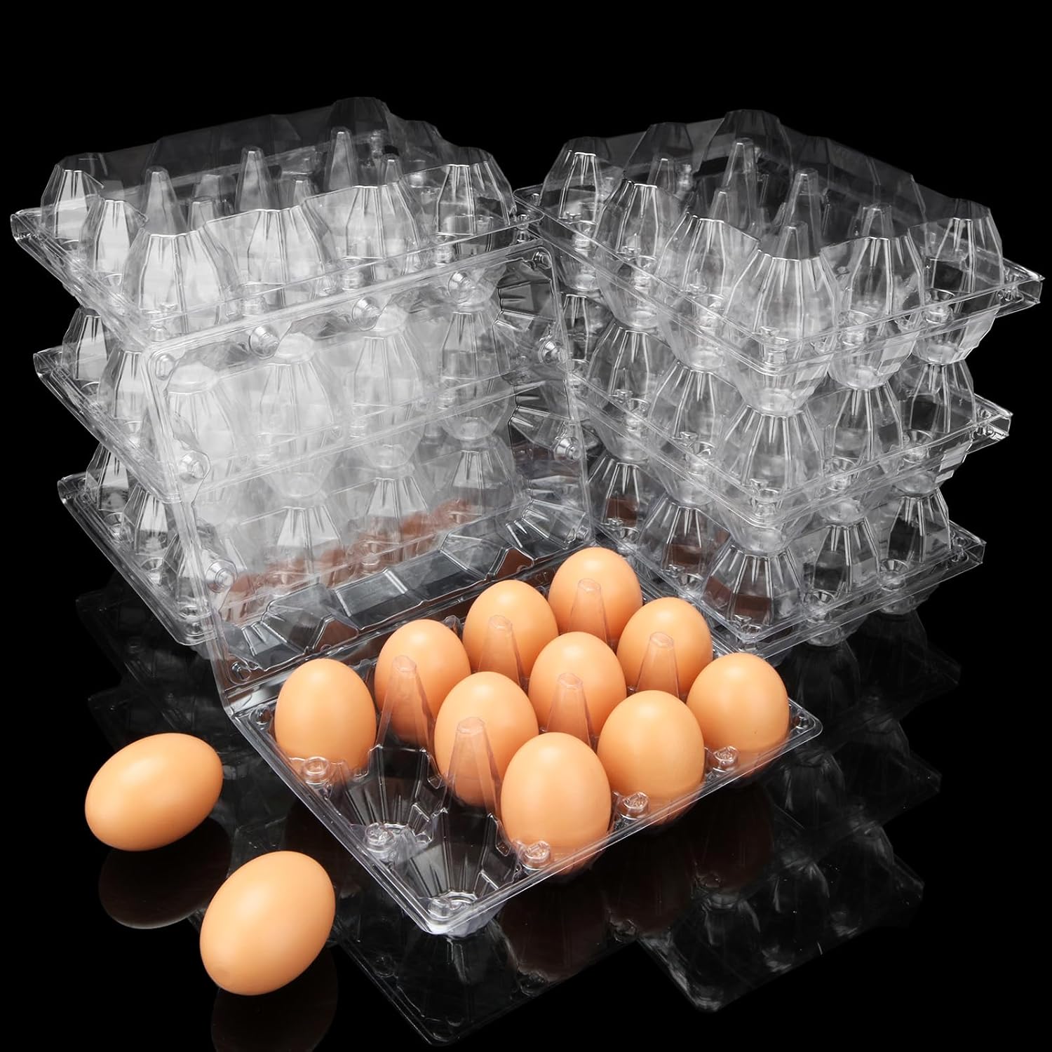 MIVIDE Egg Cartons, 40 Pack Clear Egg Cartons Cheap Bulk