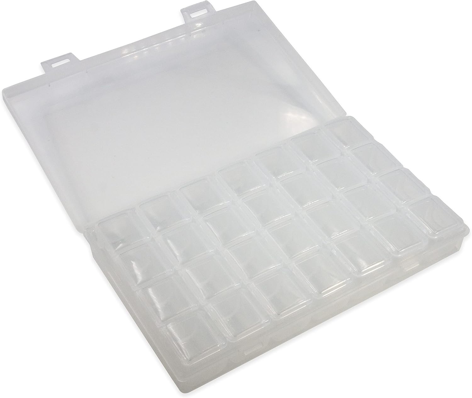 N N'icePackaging - 2 Qty - 28 Bin Plastic Storage Organizer & Tackle Box - Multi-Compartment - For Small collectibles/Screws/knick-knacks - 6 7/8" x 4 3/8" x 1"