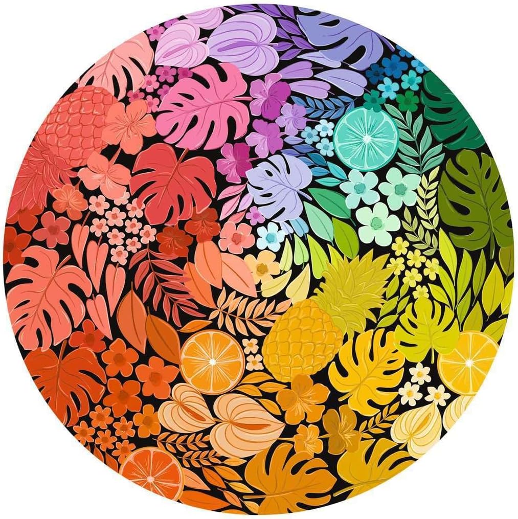 Ravensburger - 12000821 Adult Jigsaw Puzzle - Round Puzzle 500 Pieces - Tropical (Circle of Colors) - Adults, Children and Above Puzzle