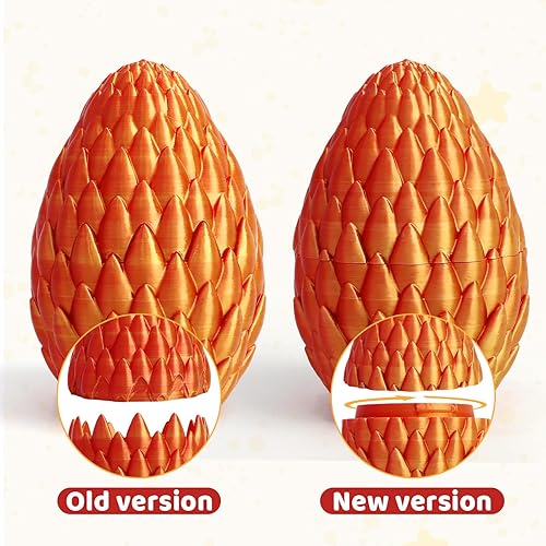 Miniatura 52 de Huevo de dragón 3D – Huevo de Pascua con dragón flexible en el interior, gran regalo impreso en 3D, decoración de figuras, juguete de escritorio