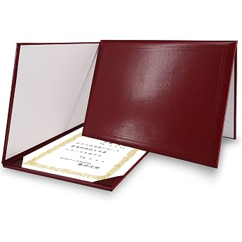 GraduationMall A4 Certificate Holder Diploma Document Cover Award Protective Cover for Diplomas Chestnut Brown