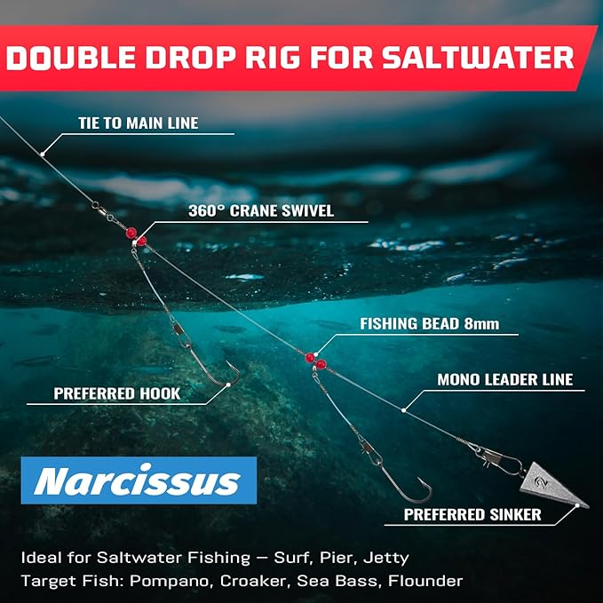 Equipo de Pesca Narcissus Double Drop 24 Unidades miniatura 5