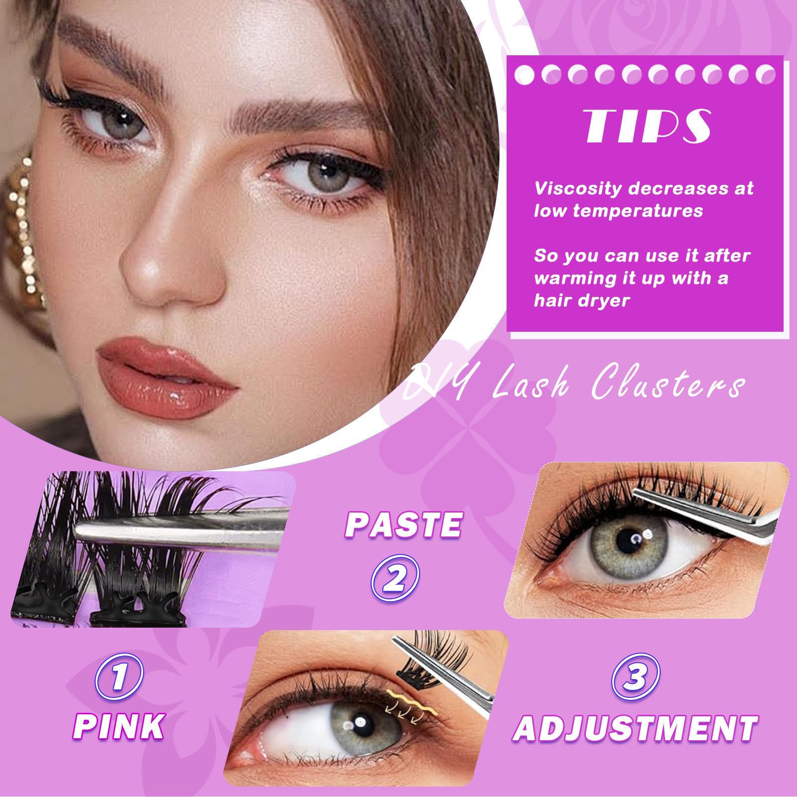 Fabloss Self Adhesive EyeLashes Clusters 80Pcs 10-14mm No Glue Lashes Clusters Natural Look Press on Lashes Self Adhesive Lashes Glueless False Eyelash Kit with Tweezers