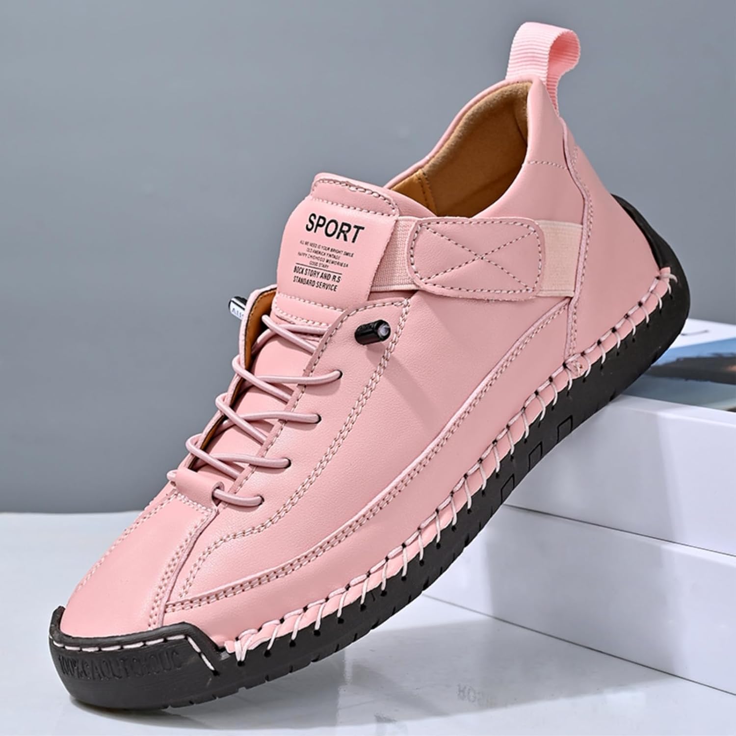 Womens Casual Shoes Ankle Chukka Boots Slip On Breathable Loafers Handmade Fashion Sneakers Mid top Walking Driving Flats Shoes