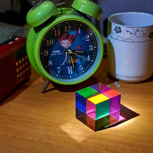 Foto 4 de 7 de ECBANLI 1.6 Inch (40mm) CMY Colour Cube, Decorative RGB Dispersion Colored Cubes