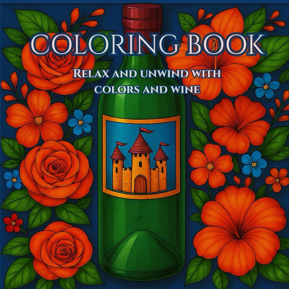 Adult Coloring Book For Wine Lovers: Relax And Unwind with the Amazing World of Wine
