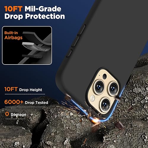 Miniatura 8 de Compatible con iPhone 15 Pro Max, funda de silicona líquida, funda protectora de cuerpo completo a prueba de golpes, funda delgada para teléfono con