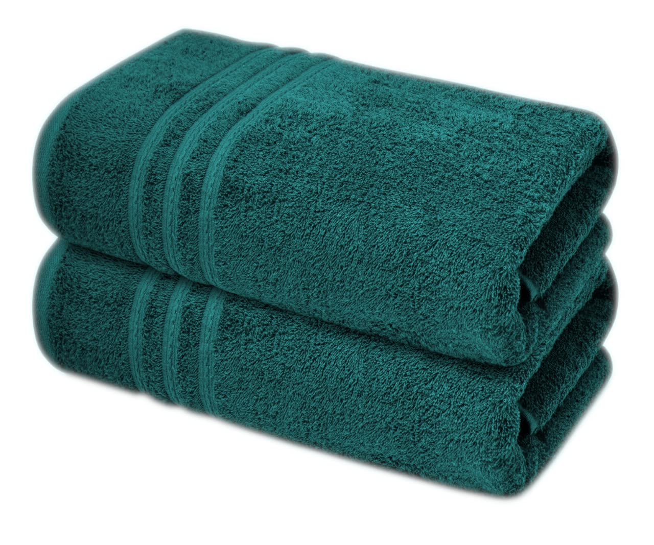 A & B TRADERS Extra Large Jumbo Bath Sheets - Beach Towels 100% Cotton | Huge Size 85 x 200 cm | Pack of 2 (Teal)