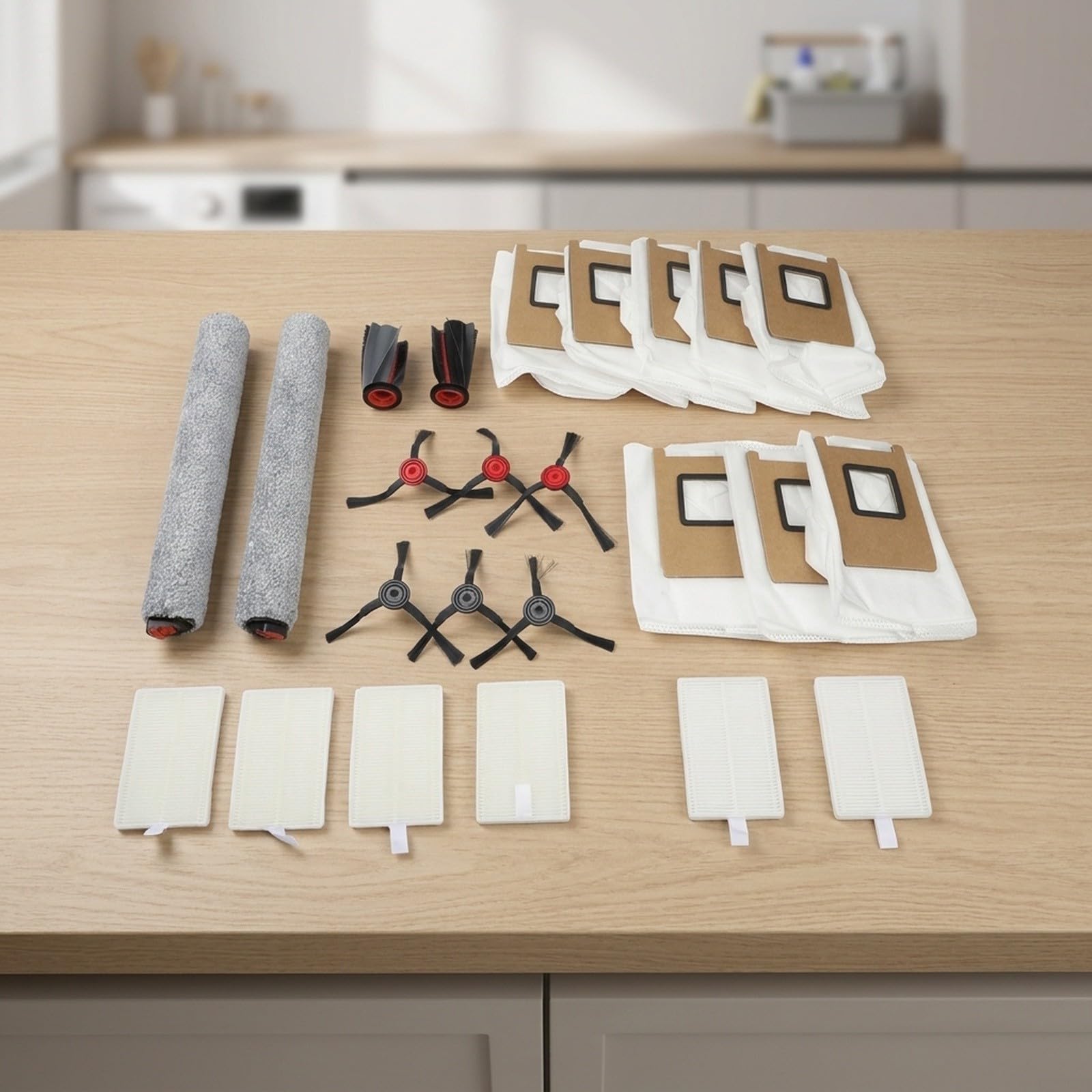 für eufy C28 Zubehör Kit Waschbare Filter Roller Bürsten für(B)