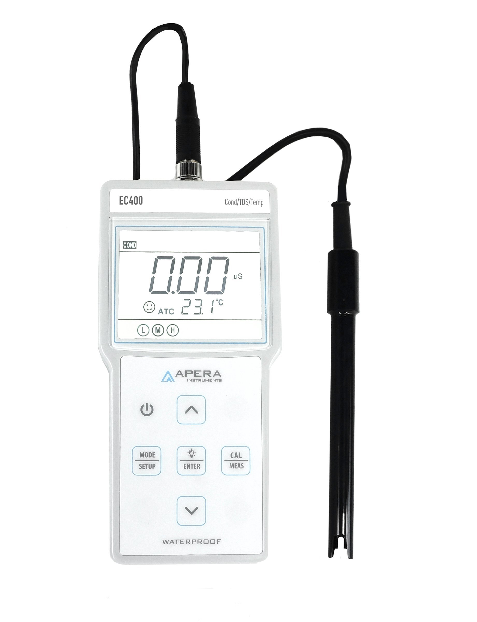 Apera Instruments AI412 EC400 - Kit de medidor portátil EC (conductividad) y TDS (rango de medición de 0 a 200,0 MS/cm