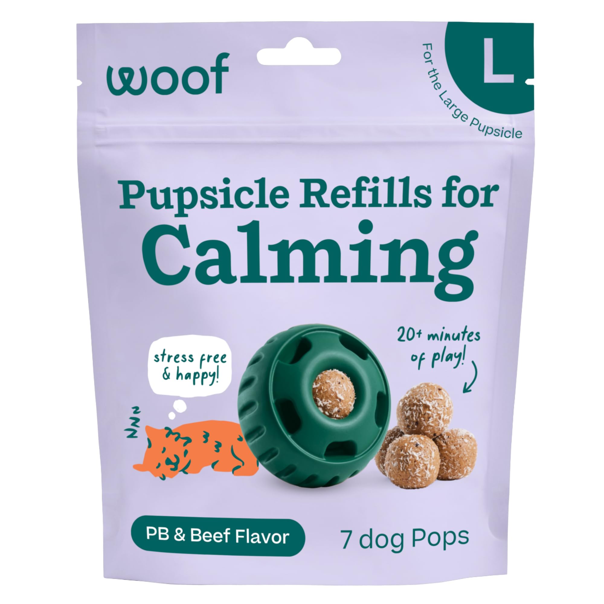 Pupsicle Refill Pops for Calming - Long-Lasting Refills for The Pupsicle Toy to Promote Calm - Calming Dog Treats - Magnesium for Dogs- Large Pops - 7 Count