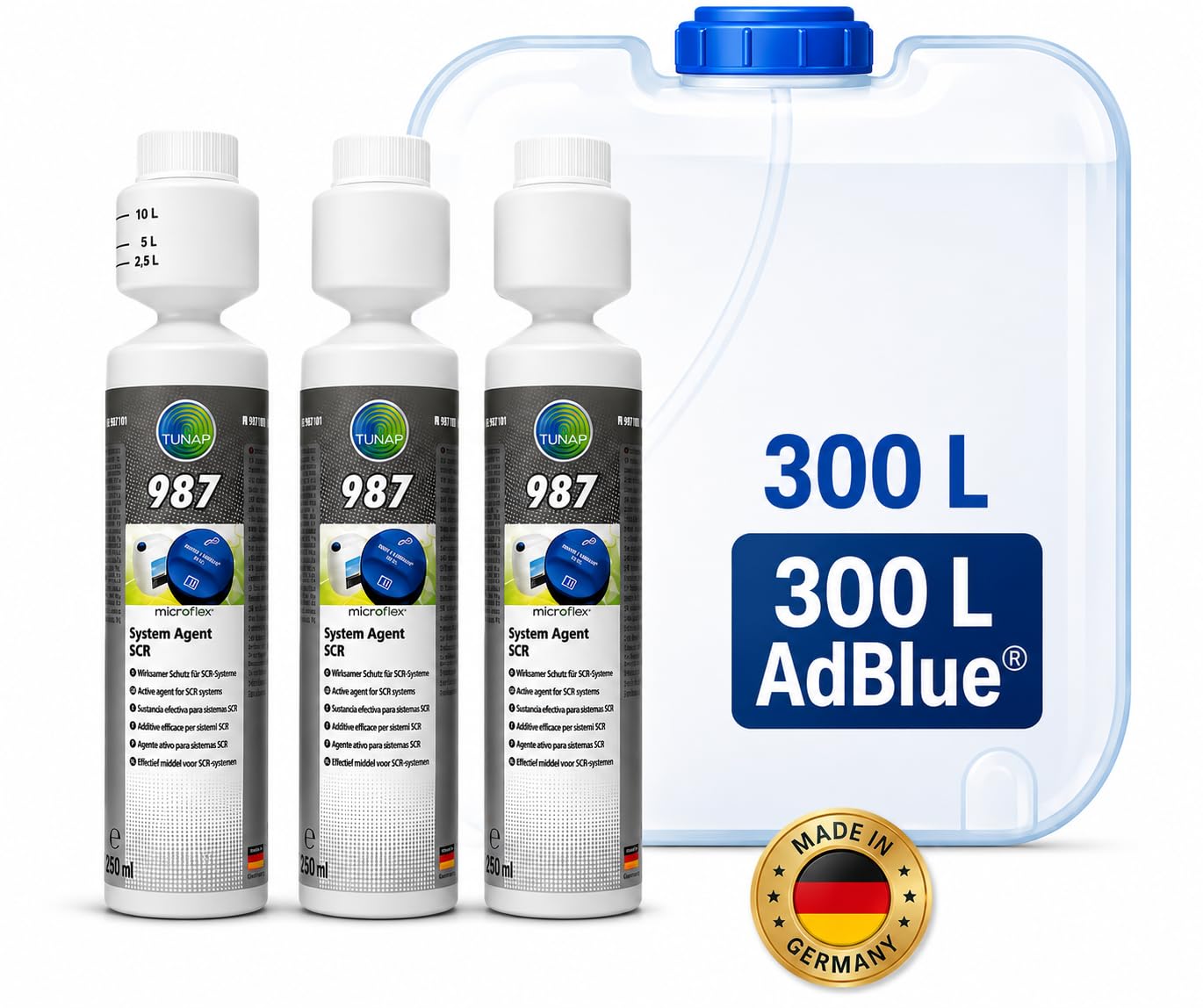 Pack 3 x 987 – Aditivo Anticristalizante para AdBlue y Sistema SCR – Previene Cristalización, Limpia y Protege Catalizador Diésel – 250 ml c/u – Formato Ahorro