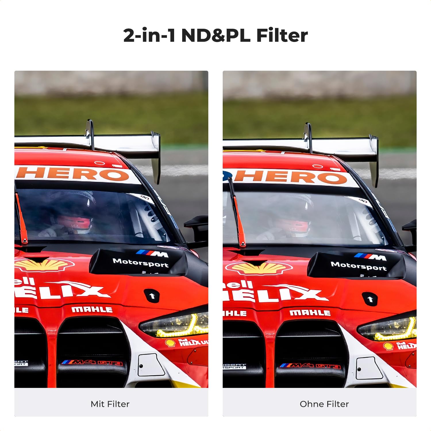 K&F CONCEPT Upgrade ND&PL Schraubfilter-Set Kompatibel mit Insta360 Ace Pro 2, ND8/PL+ND16/PL+ND32/PL+ND64/PL, Neutraldichte-Polarisationsfilter für Actionkameras, HD-Optikglas Mehrfachbeschichtung