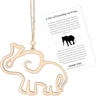 Friendship Elephant Ornament Friendship Gifts for Women Wooden Christmas...