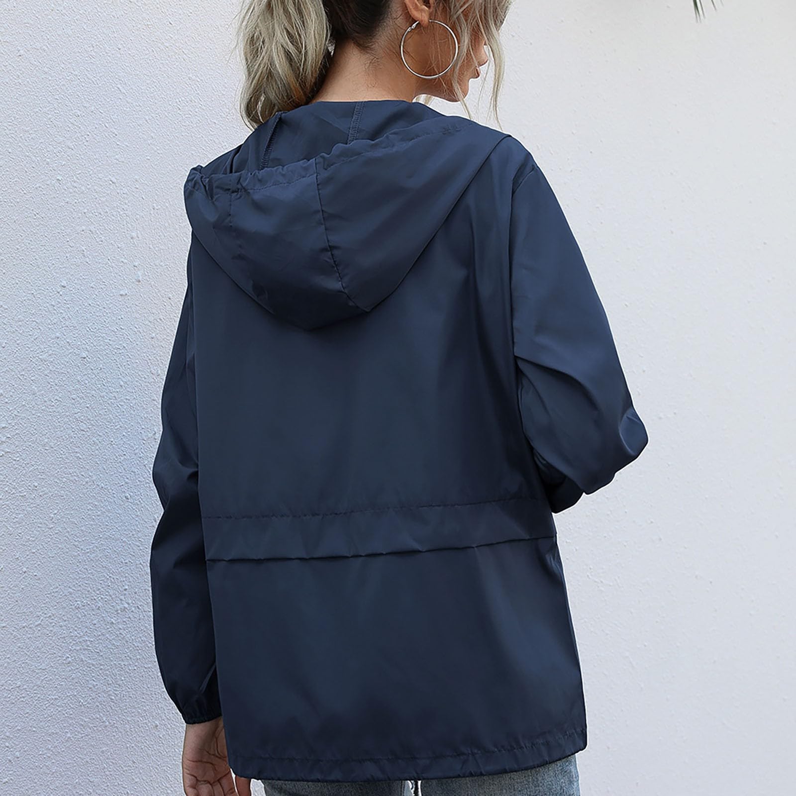 Impermeabile Da Donna Giacca Antipioggia Leggera A Con Cappuccio Per Esterni Maglione Pesante Trench Antivento Impermeabili Giacche Softshell Rain Jacket Completo Giubbino Running