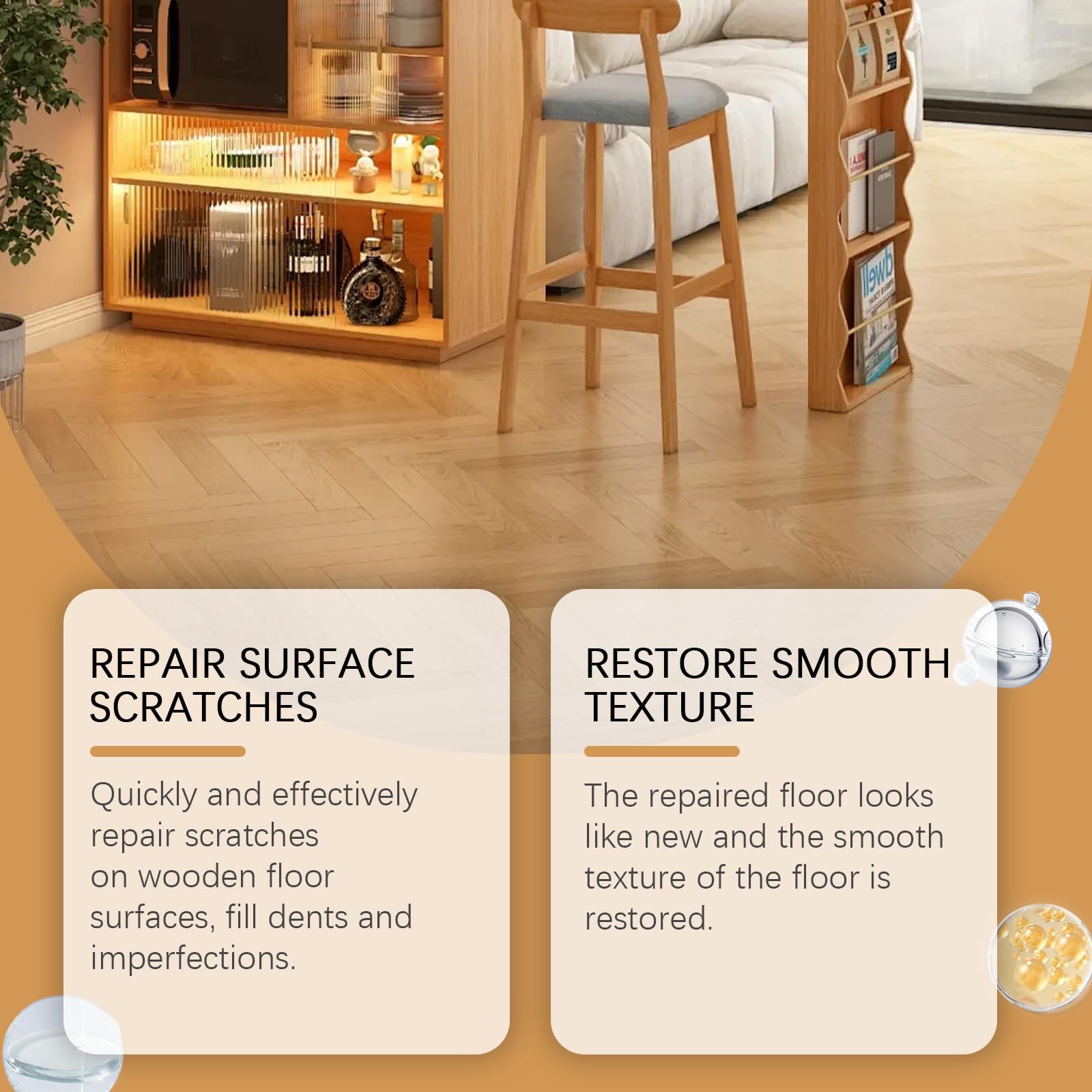 Quick Shine - Limpiador y abrillantador para suelos de madera, rejuvenecedor de todos los suelos, agente de protección de suelos, spray de pulido para muebles, renovación de suelos (6 unidades)