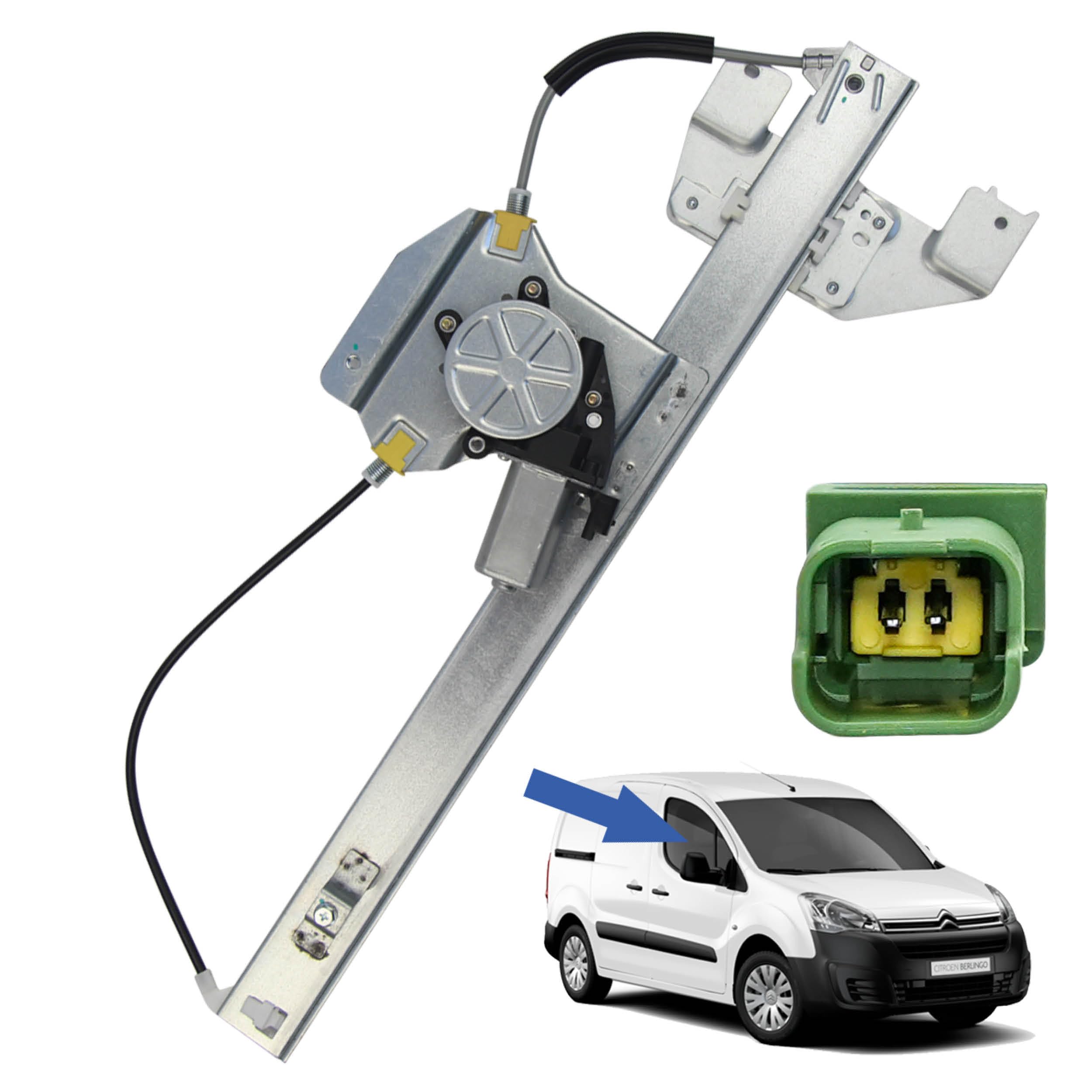 STARKIT PERFORMANCE Alzacristallo compatibile per Berlingo 2 e Partner 2 (2008-2018) CON MOTORINO. ALZAVETRO ANTERIORE DESTRO (passeggero) 9222EQ, 9222ER