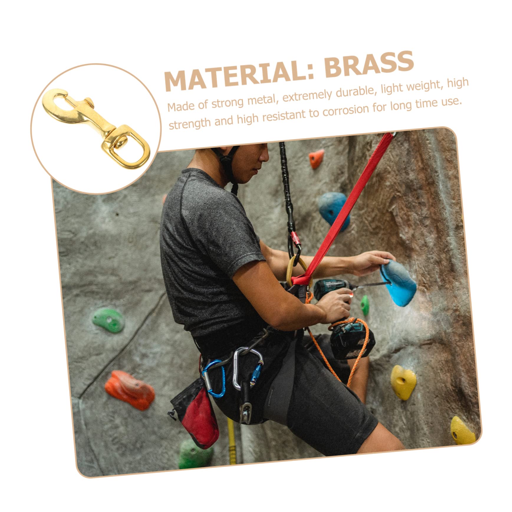 CIMAXIC 2pcs Swivel Connecting Hook Flag Pole Rope Mount Heavy Duty Swivelling Hook