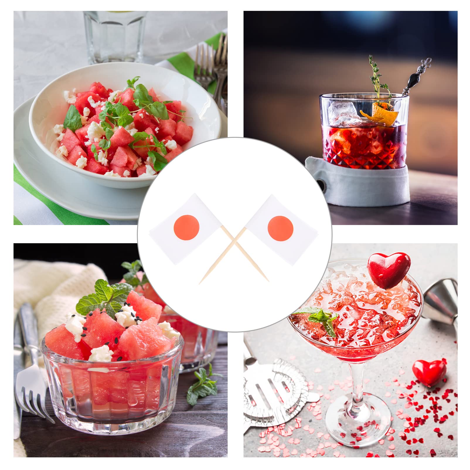 SHATCHI Stuzzicadenti Con Bandiera Tedesca – 200 Pezzi, Per Panini, Cocktail, Torte, Decorazioni Festa