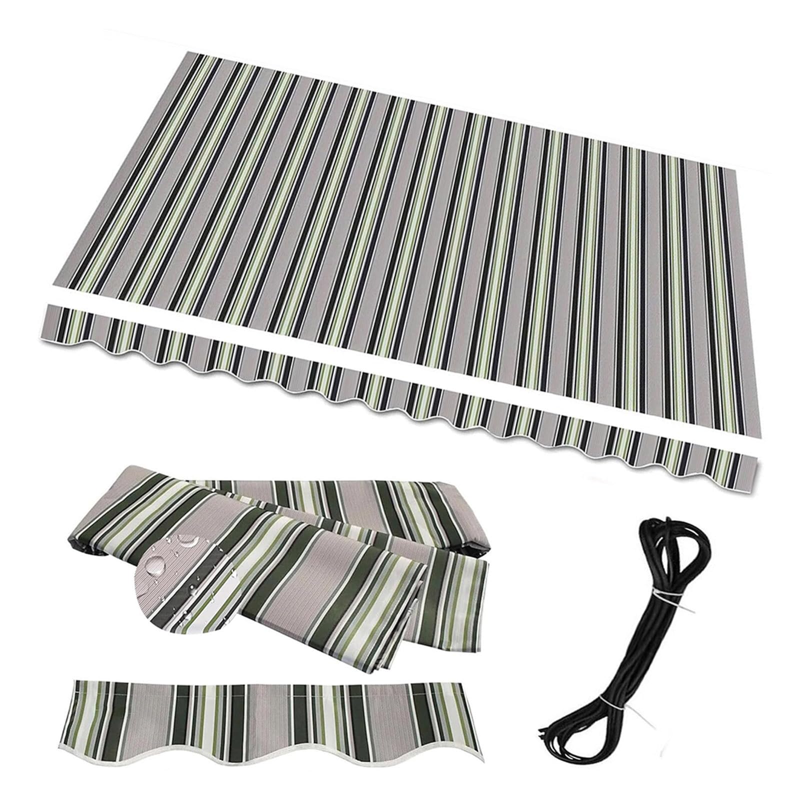 Toile de rechange imperméable pour auvent de terrasse rétractable et protection extérieure anti-UV