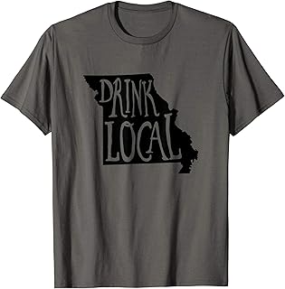 Drink Local Missouri State Outline Craft Beer T-Shirt