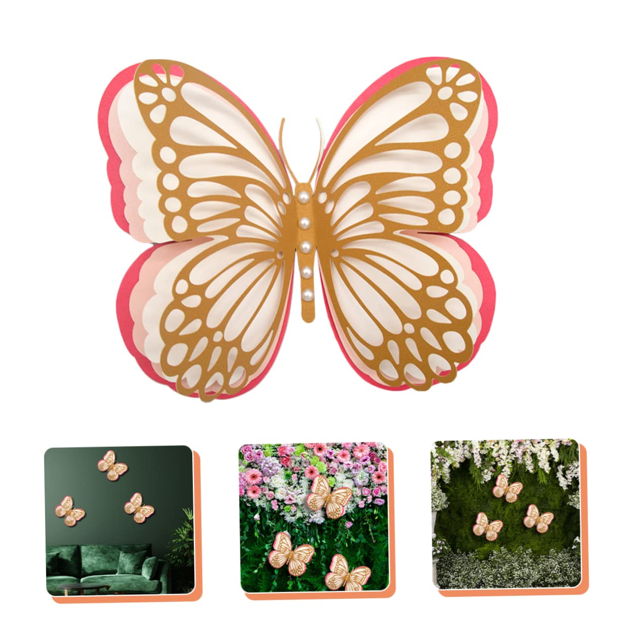 DOITOOL 5 Stücke Schmetterling Aufkleber Decals Selbst-adhesive 3d Schmetterlinge Dekorative Dekorationen Für Home