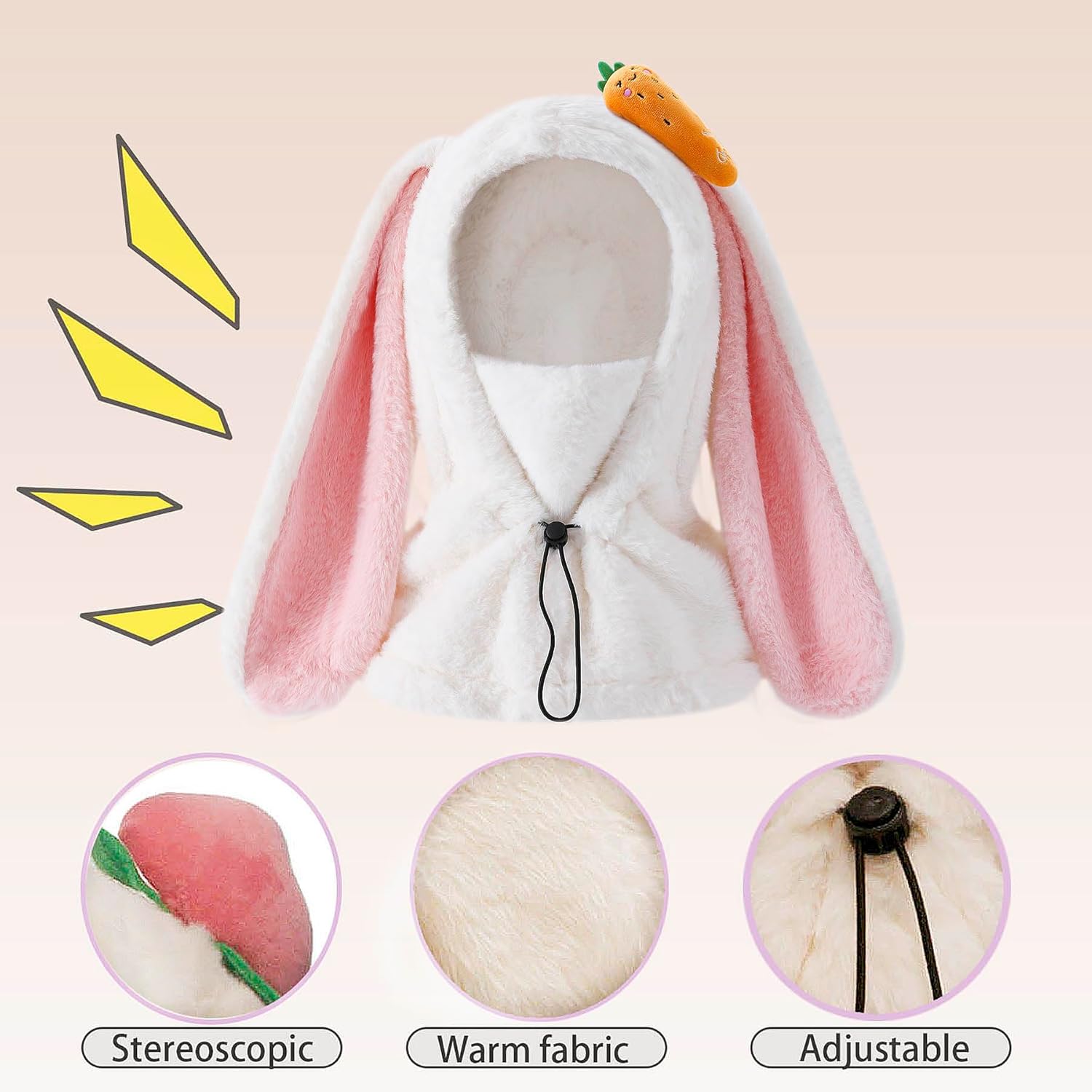 Ski Helmet Cover Removable Face Mask,Velvet Balaclava,Warm,Wind-Resistant for Skiing Snowboarding