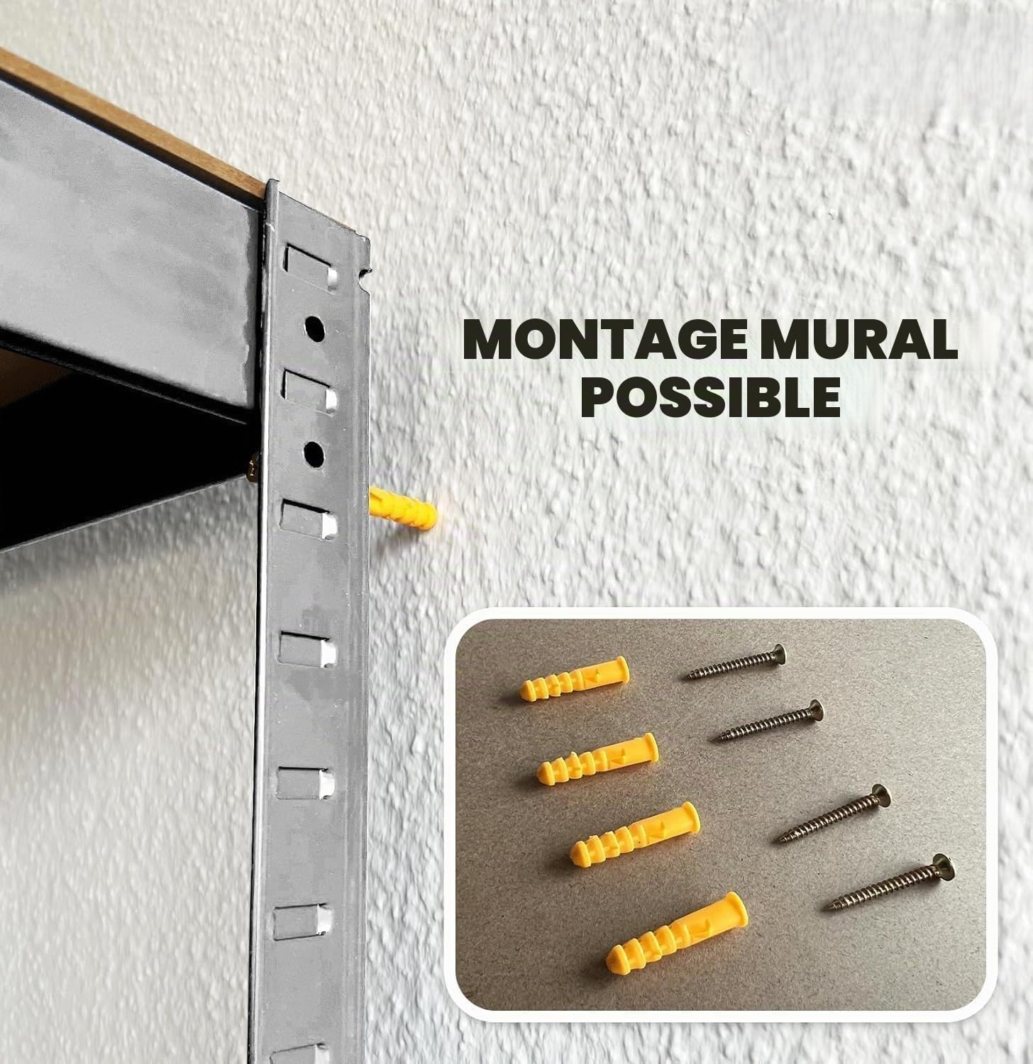 KARAT Étagère pour Charges Lourdes - Enfichable, de Sous-Sol, Établi - Charge Maximale : 1250 kg - Montage Rapide et Stable (Galvanisé, 200 x 90 x 45 cm)