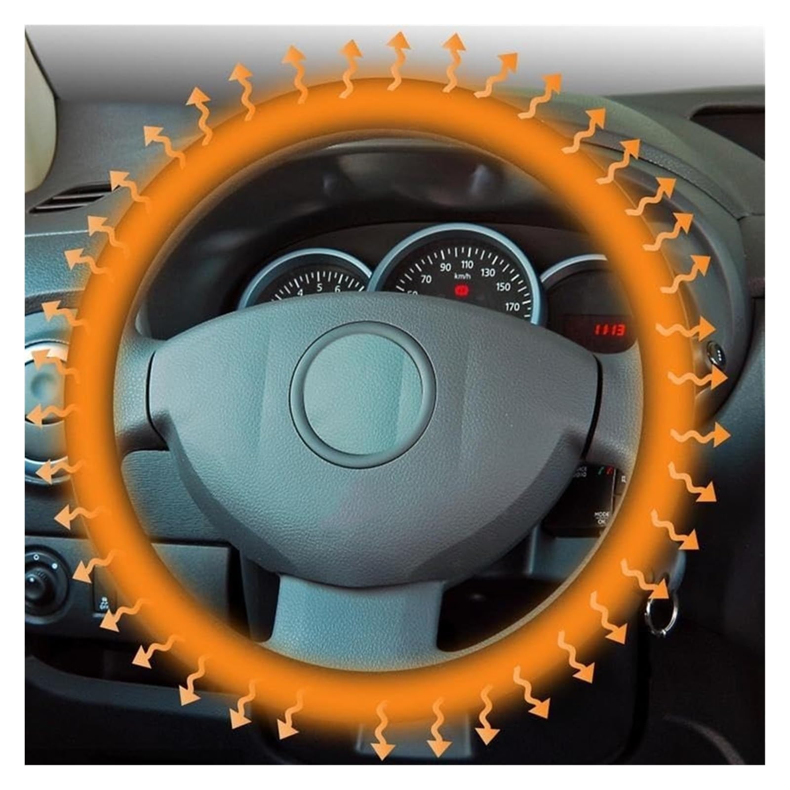 Fundas para Volante de Coche, Funda para Volante calefactable, Accesorios para el Interior del Coche, Microfibra, cálida para Conducir.