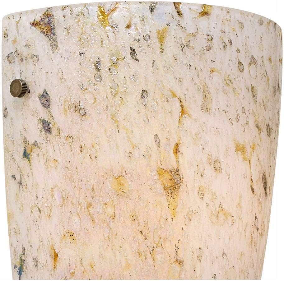 Possini Euro Design Emelle Modern Sconce Wall Decor Pocket Hand Blown Amber Art Glass Hardwired 13" High Fixture for Bedroom Bathroom Bedside House Living Room Home Dining Kitchen (Colors May Vary)