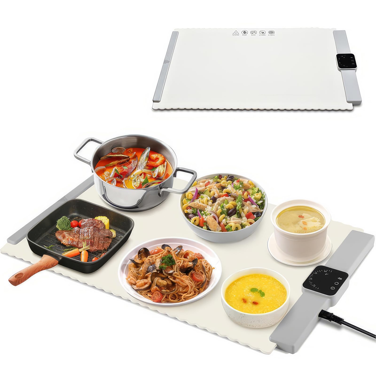 Plateau chauffant électrique résolvant le problème des plats froids
