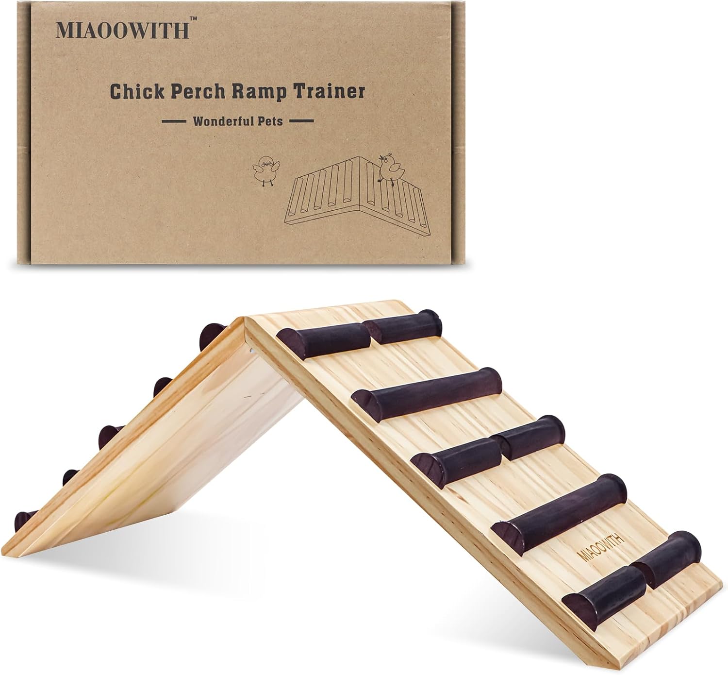 MIAOOWITH Chicken Perch & Chicken roosting Bars，Sturdy Pine Wooden