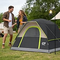 Vista 7 de Tents for Camping 4 Person Tent Waterproof Windproof Double Layer Camping Tent, Easy Setup Dome Tent with Large Mesh Windows & Wider Door for