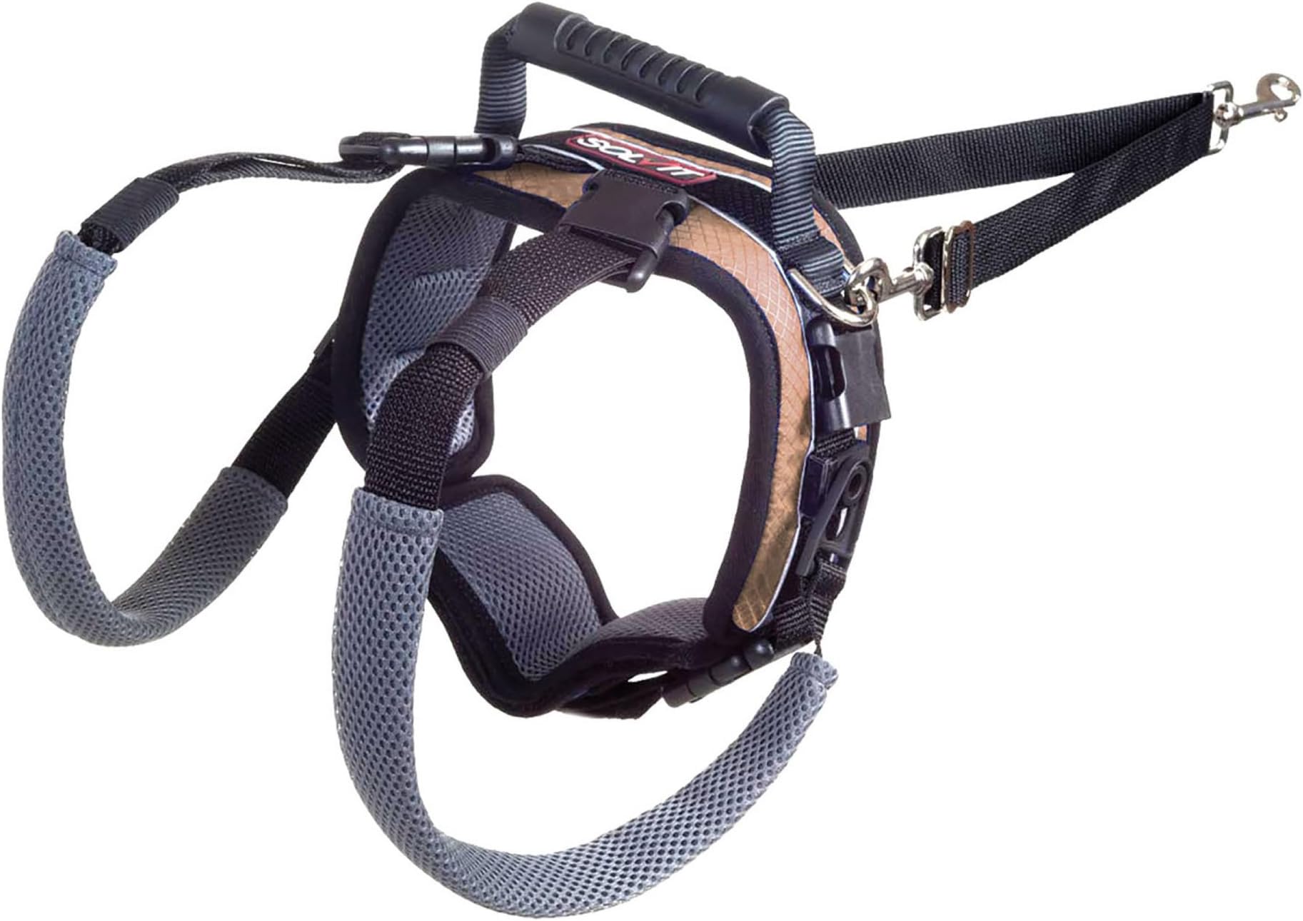 PetSafe CareLift Rear Support Harness - Lifting Aid with Handle and Shoulder Strap - Fits Waist Measuring 19-31 inches, Dog Weight 35lb-70lb, Medium, Black