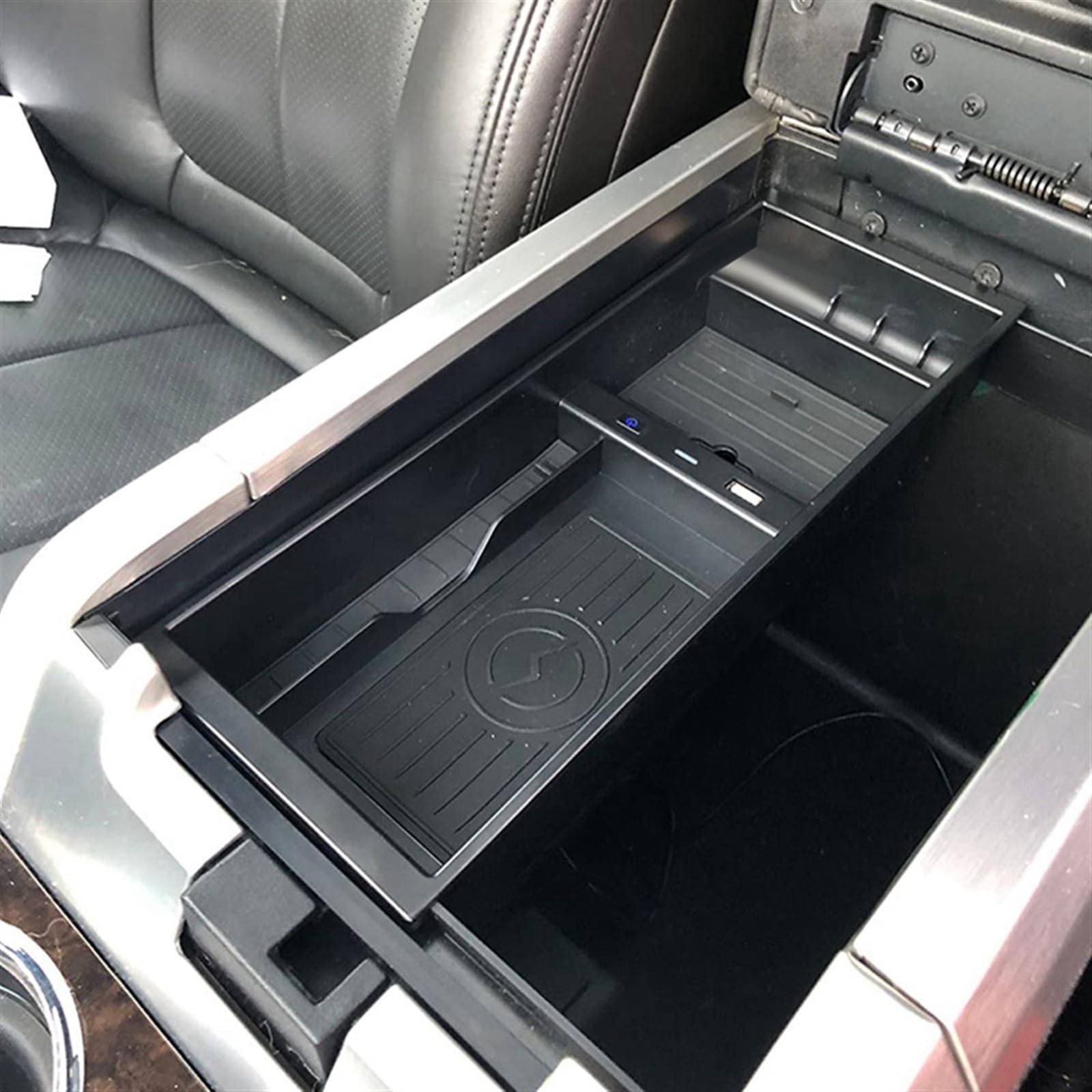 10W bezprzewodowa ładowarka samochodowa, do Forda, do F-150, do F-150, 2009-2021 Schowek na konsolę środkową Bezprzewodowa podkładka ładująca Ładowarka samochodowa