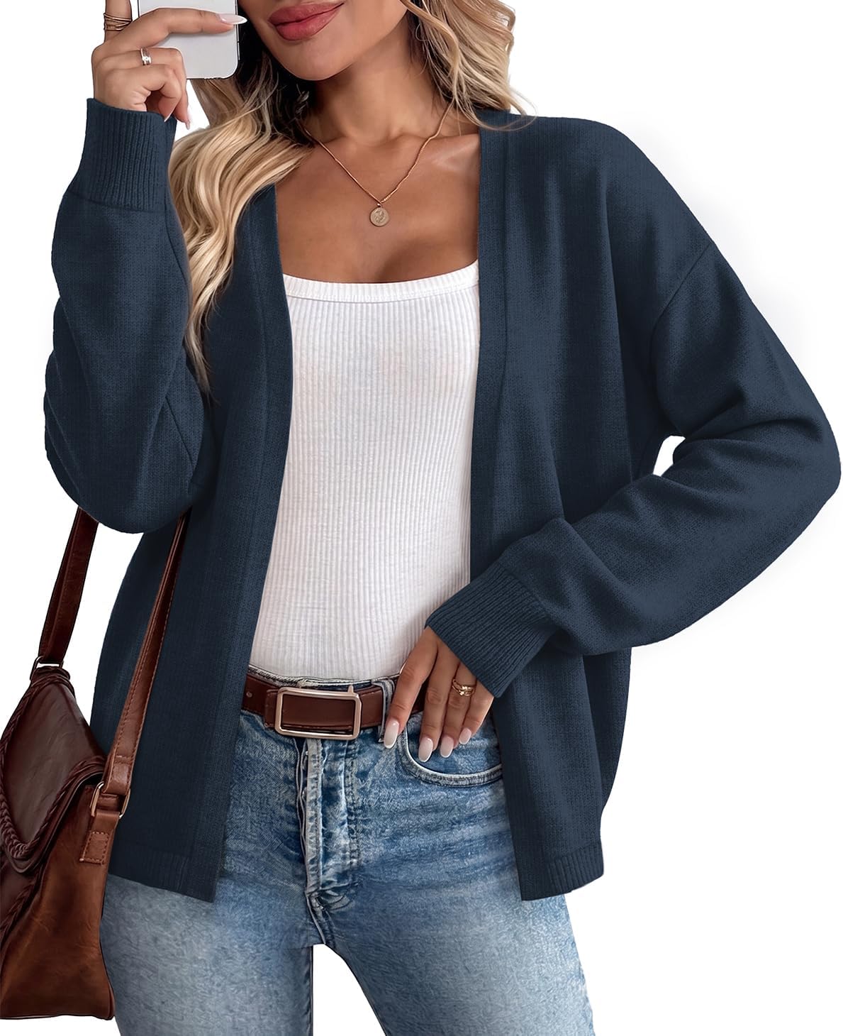 WIHOLL Cardigan Sweaters for Women Trendy Fall Outfits Winter Clothes