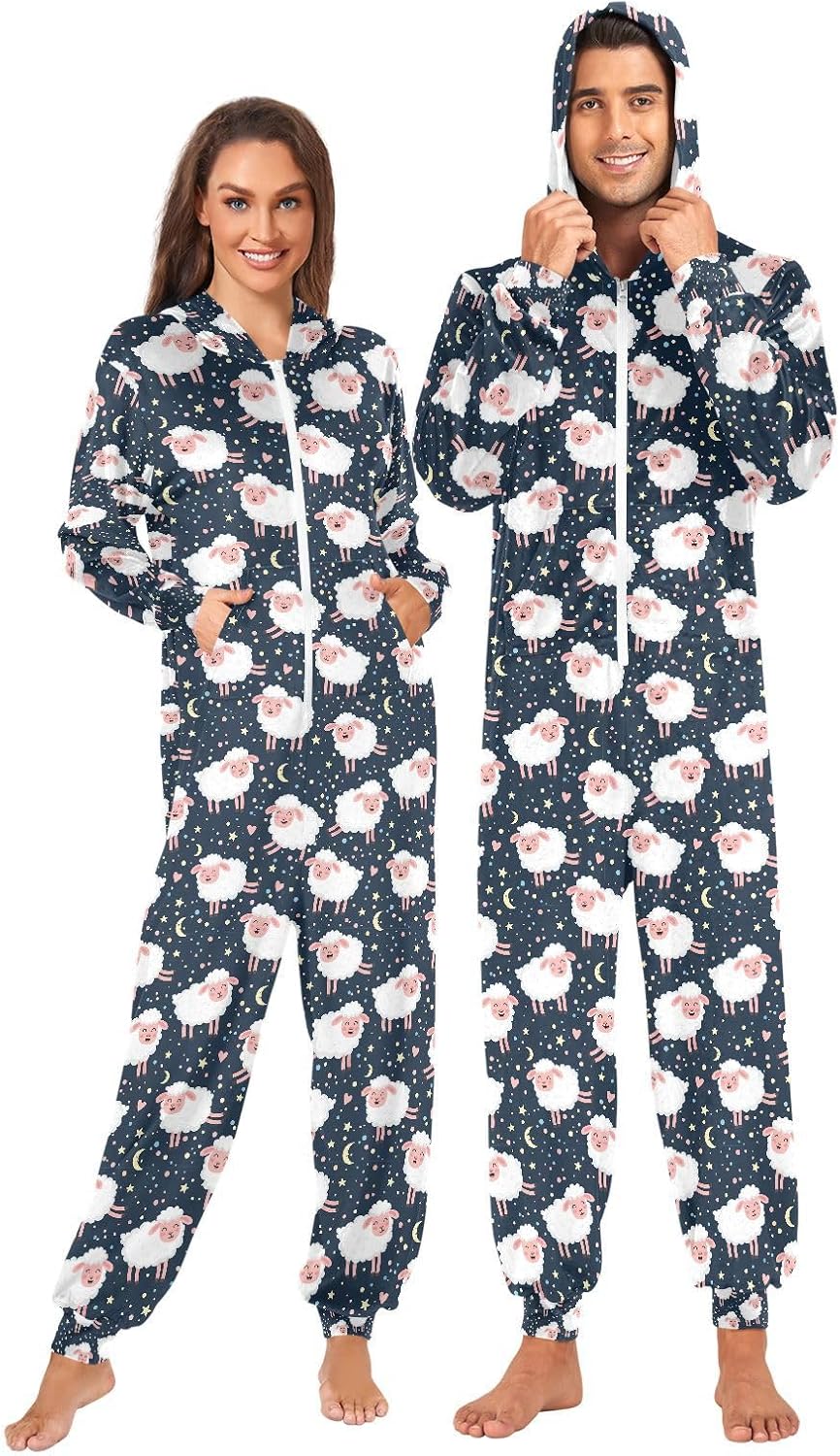 QUGRL Onesies Adult Pajamas Costume for Women Men Unisex Cosplay Sleepwear Homewear Suit Winter S-XL