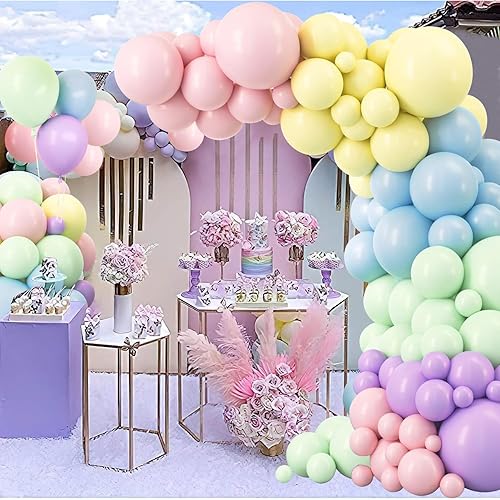 Miniatura 3 de Kit de arco de guirnalda de globos pastel, arco iris pastel, globos de macarrón, decoraciones de fiesta de cumpleaños para cumpleaños, baby shower,