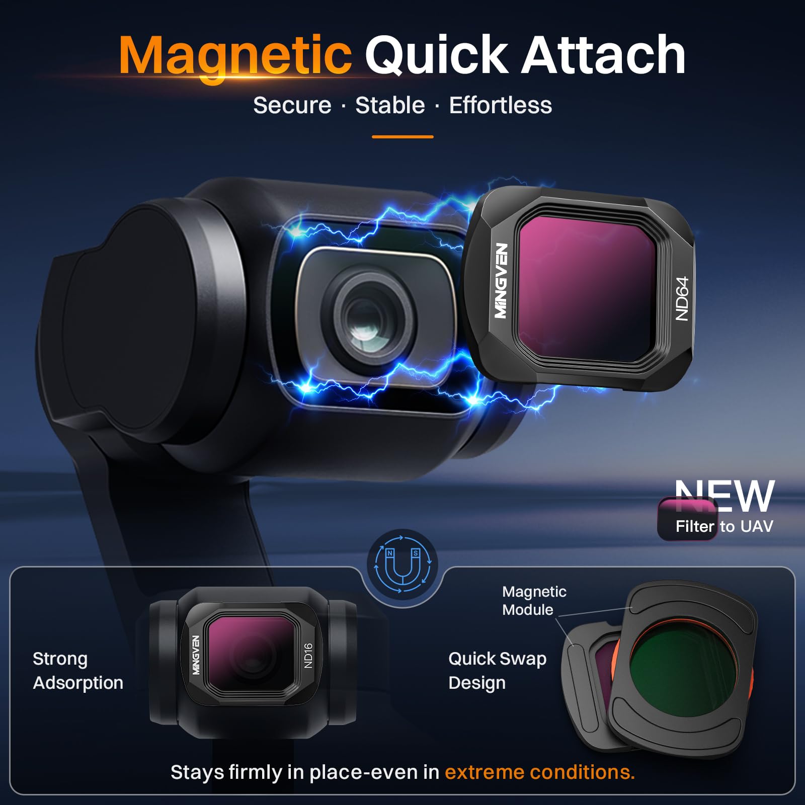 Osmo Pocket 4 ND-Filter, magnetisches Filter-Set für DJI Pocket 4 | 4er-Pack (CPL, ND16, ND64, ND256), Konstruktion aus Aluminiumlegierung, ultraklare Optik für Pocket 4 Video und Fotoaufnahmen