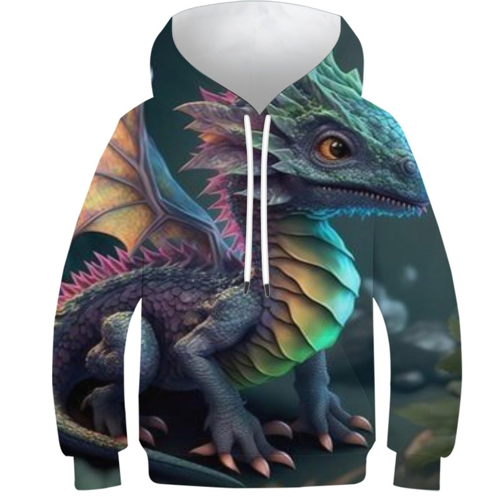 Sweat décontracté bébé dragon 3D : fini les vêtements d'ado ennuyeux - 8