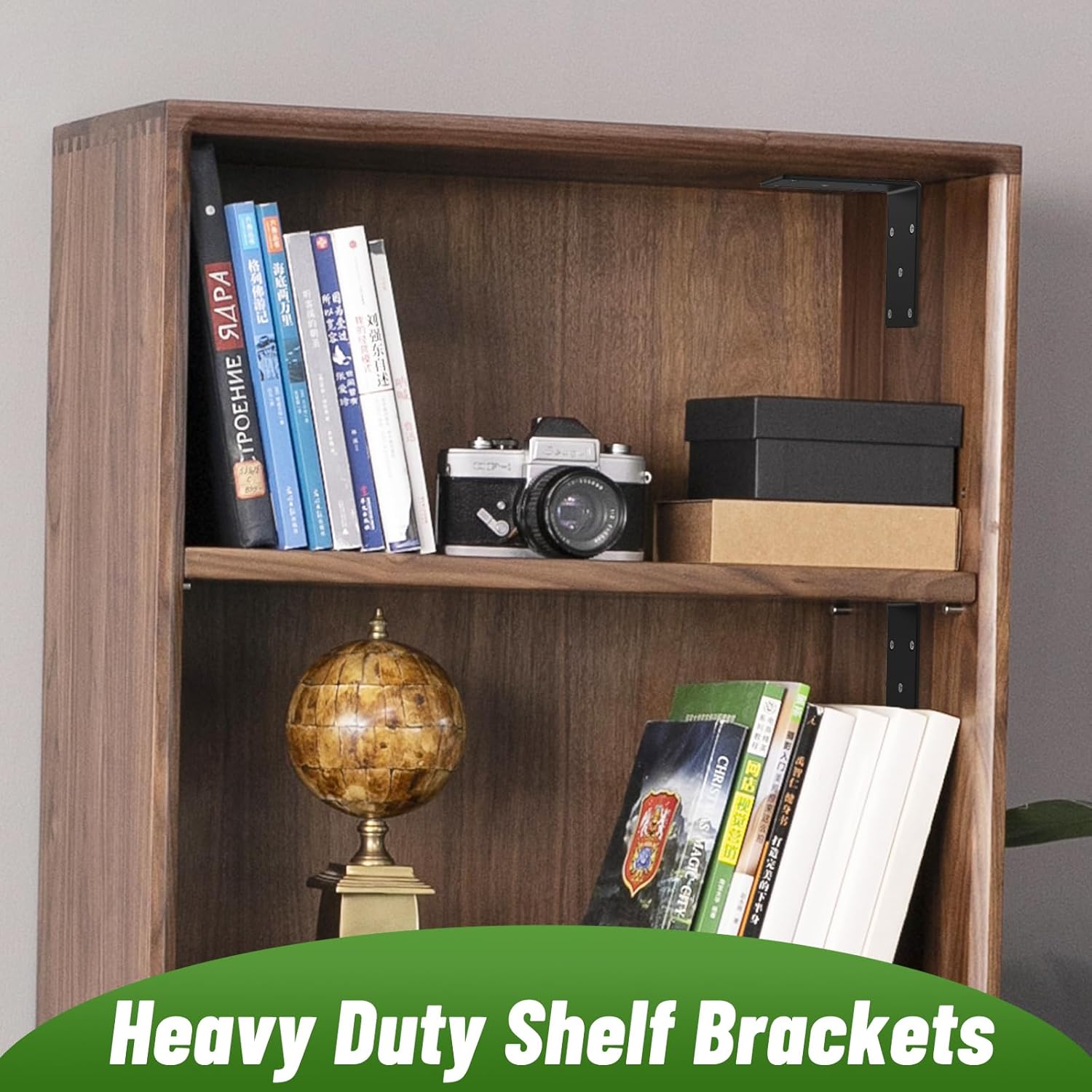 アングルLブラケット8個、5&times;5&times;2.5インチの高耐久Lブラケット、フローティングシェルフカウンタートップサポート用、パーゴラ、棚、