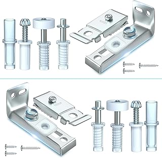 Bifold Door Hardware Repair Kit - Ideal Replacement Parts for Bi - fold & Sliding Closet Doors, Includes Top & Bottom Brackets, Pivots & Guides Wheel for Folding Pocket & Accordion Doors (1 Pack)