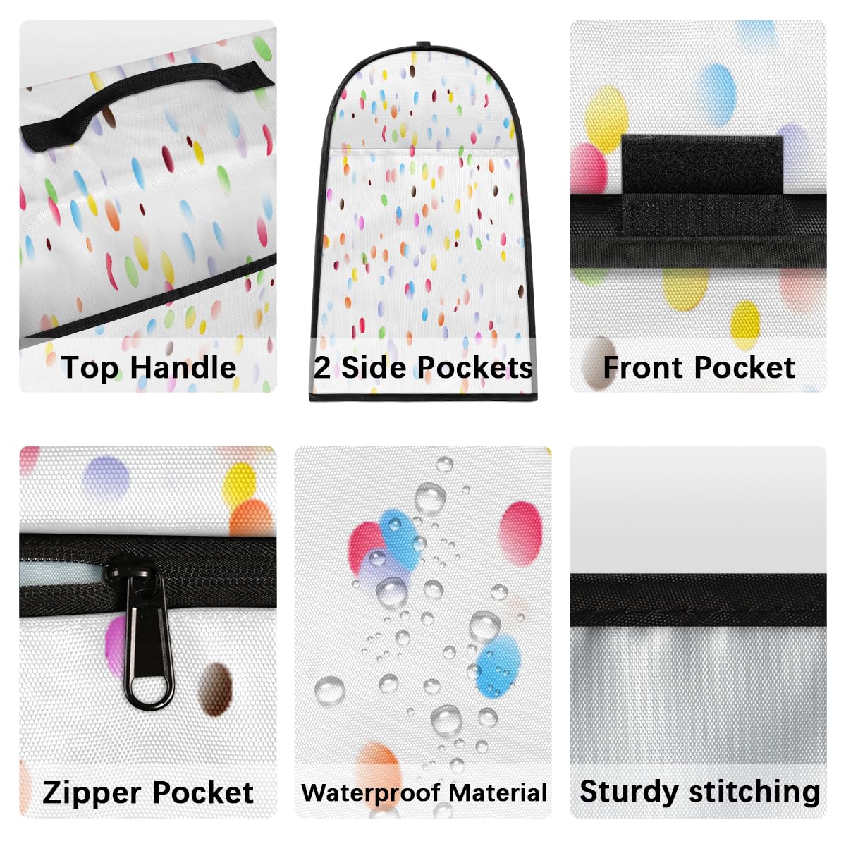 Mixer Cover Coffee Maker Cover Gradient Colored Spots Stand Mixer Cover With Pockets Kitchen Aid Mixers Accessories