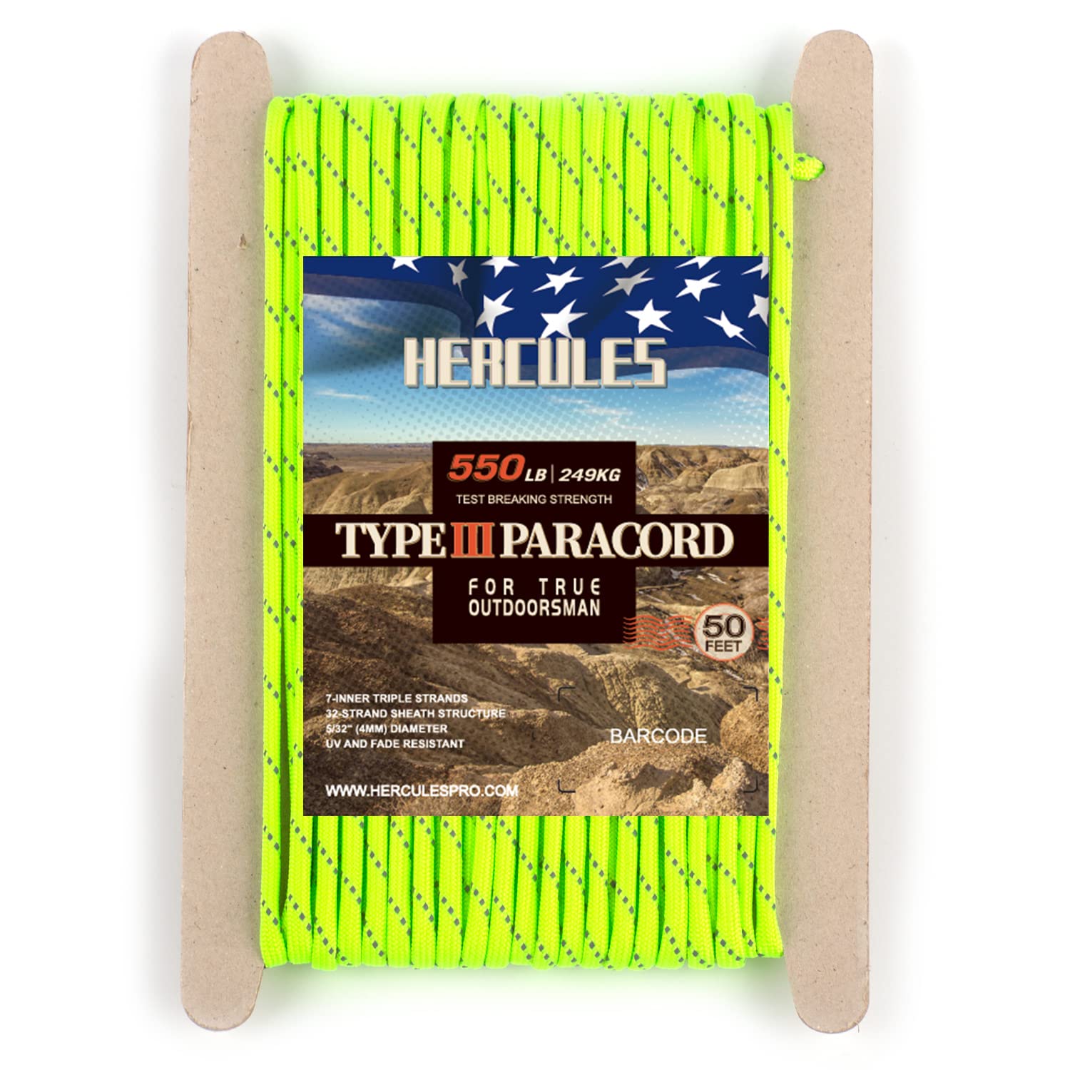 CP3 HERCULES パラコード 反射 テント用ロープ 蛍光緑 15m 60 CP3 HERCULES パラコード 反射 テント用ロープ 蛍光緑 15m 60 HERCULES